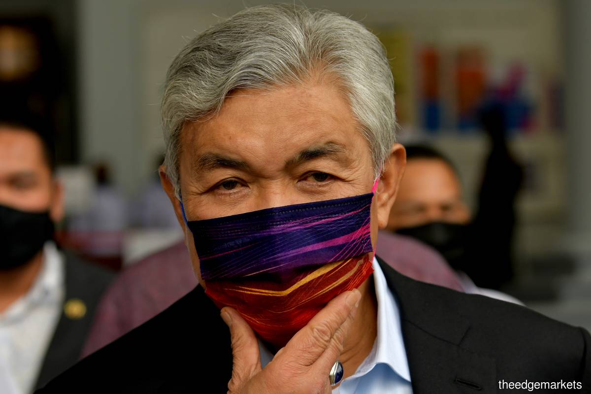 Ahmad Zahid, 68, is facing 47 charges — 12 of CBT, eight of corruption and 27 of money laundering — involving tens of millions of ringgit belonging to Yayasan Akalbudi. (Photo by Mohd Suhaimi Mohamed Yusuf/The Edge)